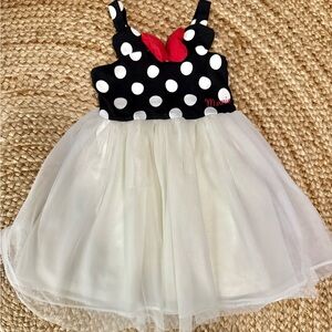 Disney Minnie Mouse polka  Dot Dress with Tulle Skirt